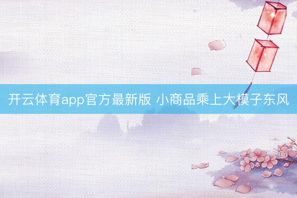 开云体育app官方最新版 小商品乘上大模子东风