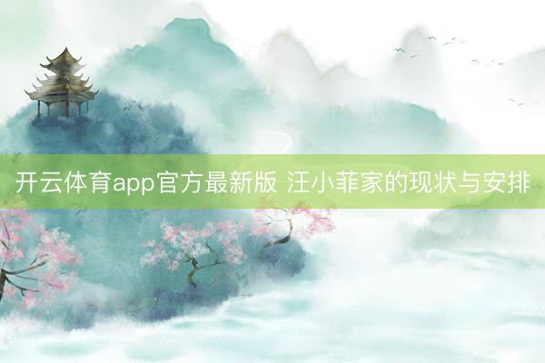 开云体育app官方最新版 汪小菲家的现状与安排